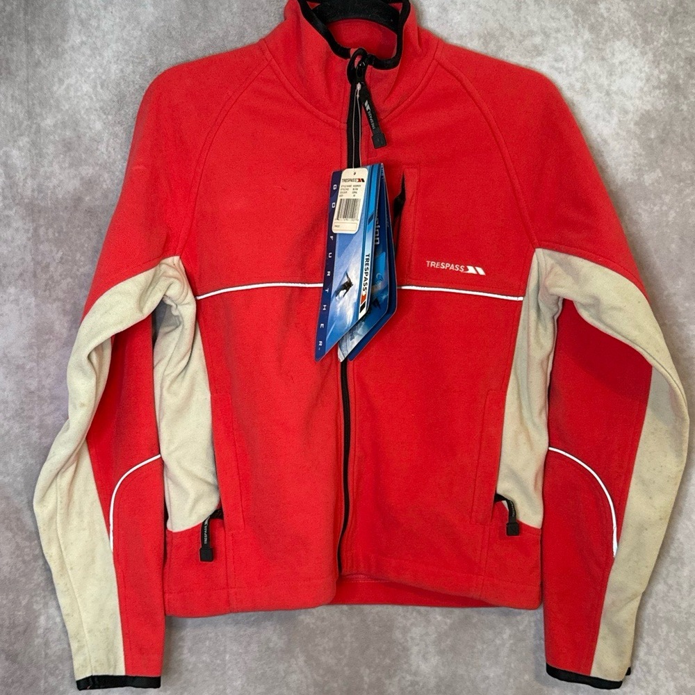 Vintage NWT Trespass Softshell Ski Snownoard Jacket Womens XS Coral Cream READ